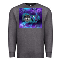 Charcoal Heather for the love of the wolves Premium Sweatshirt - RanaPortraitStore