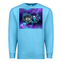 Ocean Blue for the love of the wolves Premium Sweatshirt - RanaPortraitStore