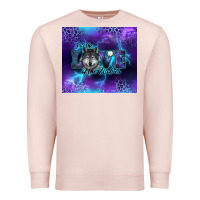 Pale Pink for the love of the wolves Premium Sweatshirt - RanaPortraitStore