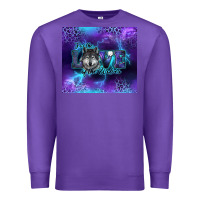 Purple for the love of the wolves Premium Sweatshirt - RanaPortraitStore