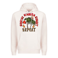 Pale Pink sunrise sunburn sunnset repeat Premium Hoodie - CowhideDigitalArt