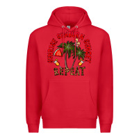 Red sunrise sunburn sunnset repeat Premium Hoodie - CowhideDigitalArt