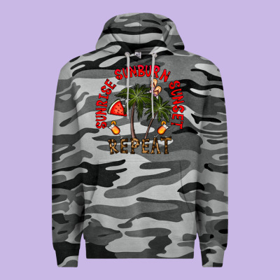 Sunrise Sunburn Sunnset Repeat Premium Hoodie Designed By Cowhidedigitalart
