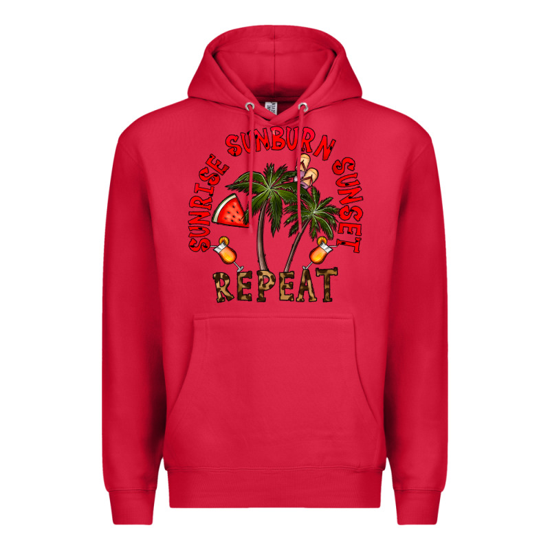 Sunrise Sunburn Sunnset Repeat Premium Hoodie by CowhideDigitalArt | Teevron