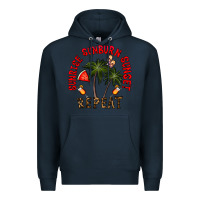 Navy sunrise sunburn sunnset repeat Premium Hoodie - CowhideDigitalArt