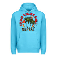 Ocean Blue sunrise sunburn sunnset repeat Premium Hoodie - CowhideDigitalArt