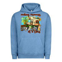 Pigment Pebble Blue making memories one campsite at a time Urban Hoodie - AdoDesignShop