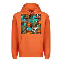 Carrot western sunset bison and sunflowers seamless pattern Premium Hoodie - HRA Design Shop
