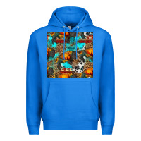 True Royal western sunset bison and sunflowers seamless pattern Premium Hoodie - HRA Design Shop