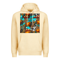Pina Colada western sunset bison and sunflowers seamless pattern Premium Hoodie - HRA Design Shop