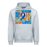 Heather Grey autism  words Urban Hoodie - AdoDesignShop