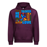 Mauve Wine autism  words Urban Hoodie - AdoDesignShop