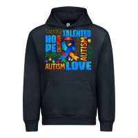 Navy autism  words Urban Hoodie - AdoDesignShop