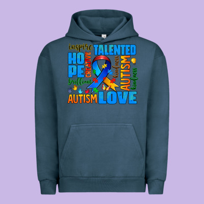 Autism  Words Urban Hoodie Designed By Adodesignshop