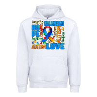 White autism  words Urban Hoodie - AdoDesignShop