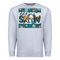 Heather Grey let it snow Premium Sweatshirt - RanaPortraitStore