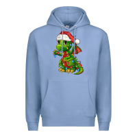 Colony Blue Christmas Cute Dragon Premium Hoodie - FaDigitalArtStudio