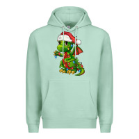 Seafoam Christmas Cute Dragon Premium Hoodie - FaDigitalArtStudio