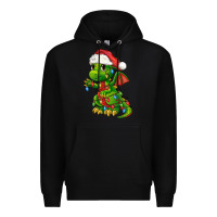 Black Christmas Cute Dragon Premium Hoodie - FaDigitalArtStudio