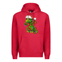 Cardinal Christmas Cute Dragon Premium Hoodie - FaDigitalArtStudio