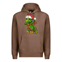 Chestnut Christmas Cute Dragon Premium Hoodie - FaDigitalArtStudio
