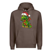 Coffee Christmas Cute Dragon Premium Hoodie - FaDigitalArtStudio