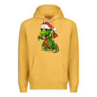 Mustard Christmas Cute Dragon Premium Hoodie - FaDigitalArtStudio