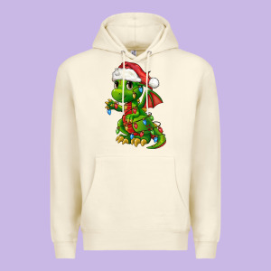 Christmas Cute Dragon Premium Hoodie Designed By Fadigitalartstudio