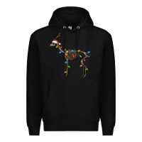 Black christmas deer skeleton Premium Hoodie - FaDigitalArtStudio