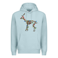 Blue Mist christmas deer skeleton Premium Hoodie - FaDigitalArtStudio
