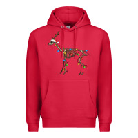 Cardinal christmas deer skeleton Premium Hoodie - FaDigitalArtStudio