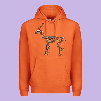 Christmas Deer Skeleton Premium Hoodie Designed By Fadigitalartstudio