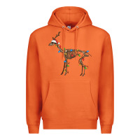 Carrot christmas deer skeleton Premium Hoodie - FaDigitalArtStudio