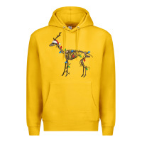 Lemon christmas deer skeleton Premium Hoodie - FaDigitalArtStudio