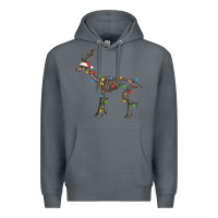 Rock christmas deer skeleton Premium Hoodie - FaDigitalArtStudio