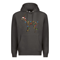 Smoke christmas deer skeleton Premium Hoodie - FaDigitalArtStudio