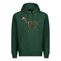 Sports Green christmas deer skeleton Premium Hoodie - FaDigitalArtStudio