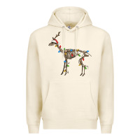Tofu christmas deer skeleton Premium Hoodie - FaDigitalArtStudio