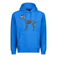 True Royal christmas deer skeleton Premium Hoodie - FaDigitalArtStudio