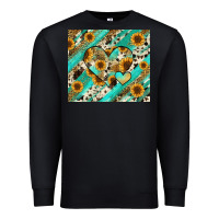 Black leopard sunflower hearts Premium Sweatshirt - RanaPortraitStore