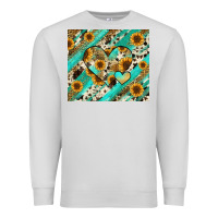 Leopard Sunflower Hearts Premium Sweatshirt | Teevron