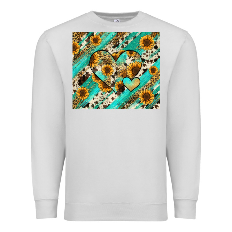 Leopard Sunflower Hearts Premium Sweatshirt by RanaPortraitStore | Teevron