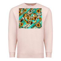 Pale Pink leopard sunflower hearts Premium Sweatshirt - RanaPortraitStore
