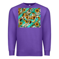 Purple leopard sunflower hearts Premium Sweatshirt - RanaPortraitStore