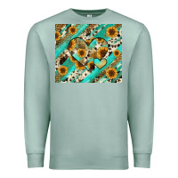 Seafoam leopard sunflower hearts Premium Sweatshirt - RanaPortraitStore