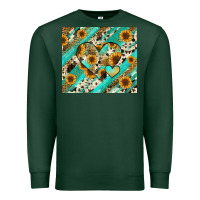 Sports Green leopard sunflower hearts Premium Sweatshirt - RanaPortraitStore