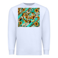 White leopard sunflower hearts Premium Sweatshirt - RanaPortraitStore