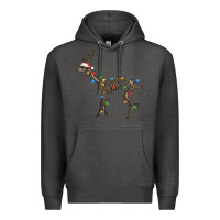Charcoal Heather christmas deer skeleton Premium Hoodie - FaDigitalArtStudio