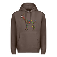 Coffee christmas deer skeleton Premium Hoodie - FaDigitalArtStudio