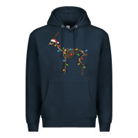 Navy christmas deer skeleton Premium Hoodie - FaDigitalArtStudio